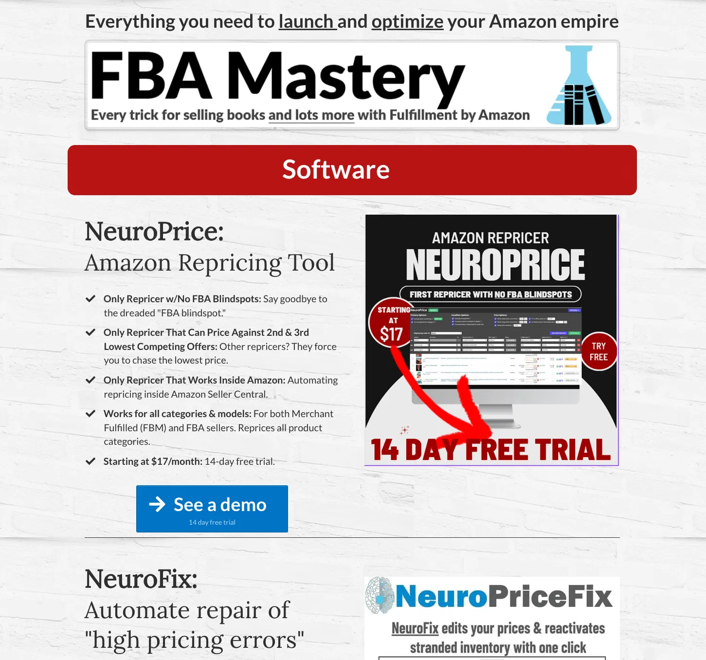 NeuroPrice's AI repricing tool for Amazon sellers