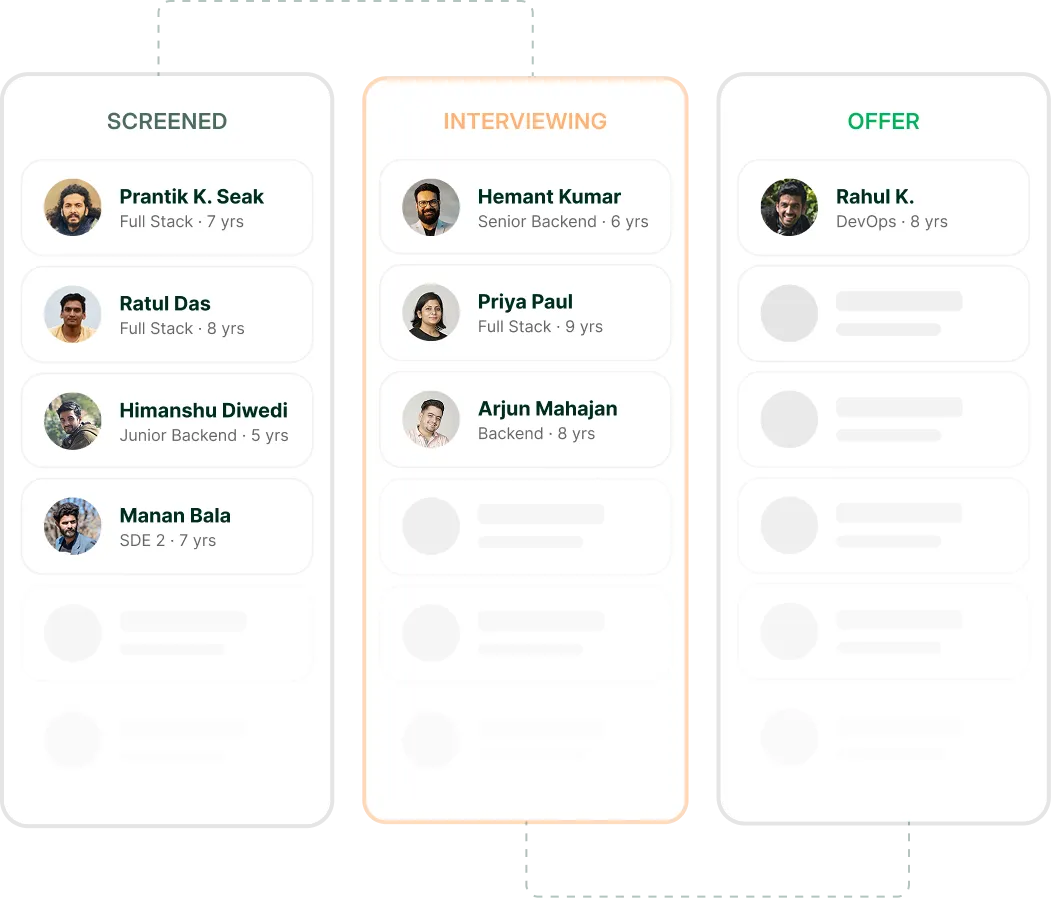 Interviews + Hiring